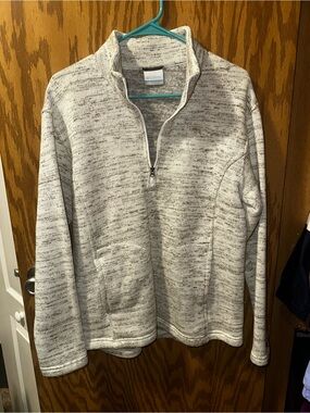 Columbia Women's Heathered Half-Zip Pullover Sweater - Light Gray